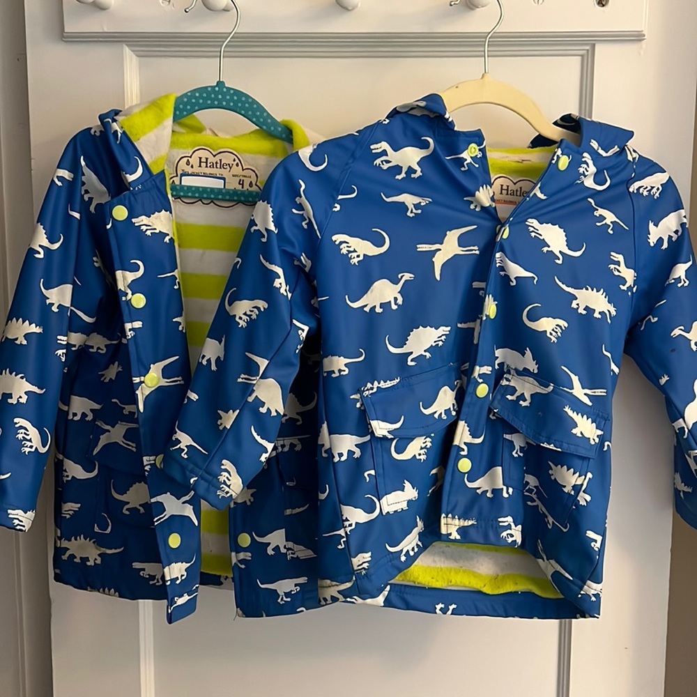 Two Hatley size 4 Raincoats